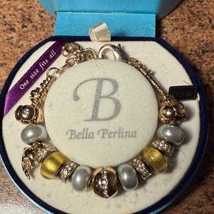 Bella Perlina Gold and Silver Beaded Bracelet